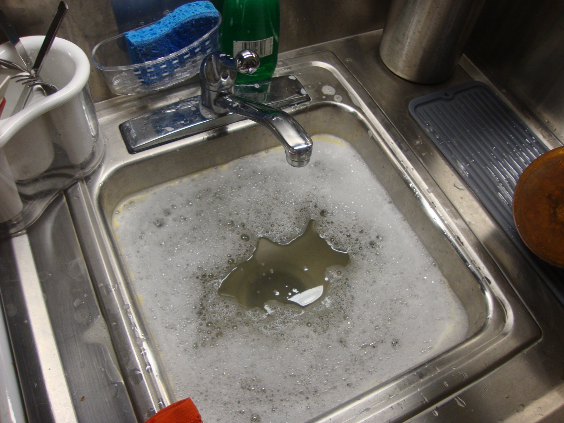 Évier de cuisine bouché