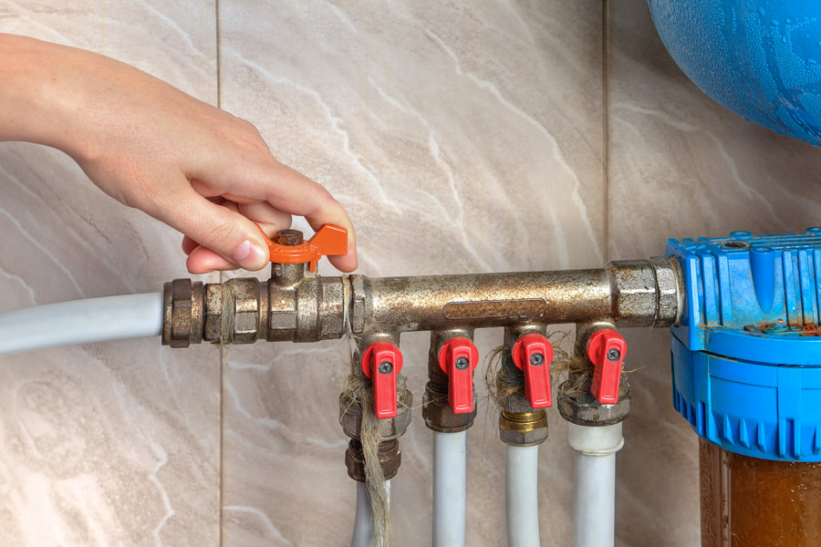 Robinet d'arrivée d'eau bloqué