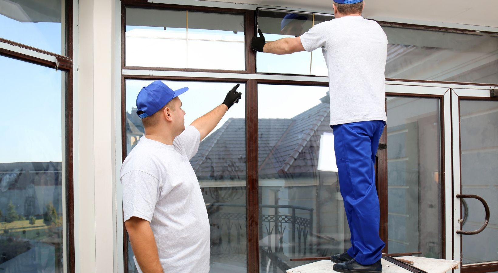 Remplacement d'une vitre de vitrine de magasin par un vitrier professionnel
